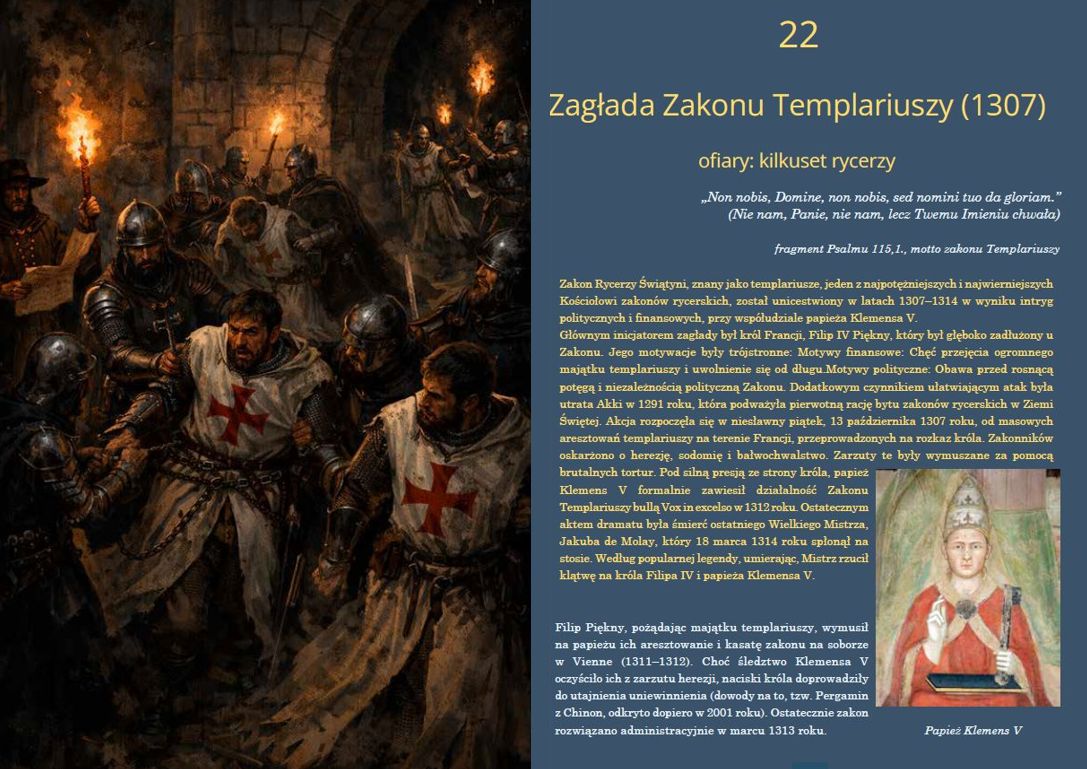 Zbrodnia 22 - Zagłada Zakonu Templariuszy